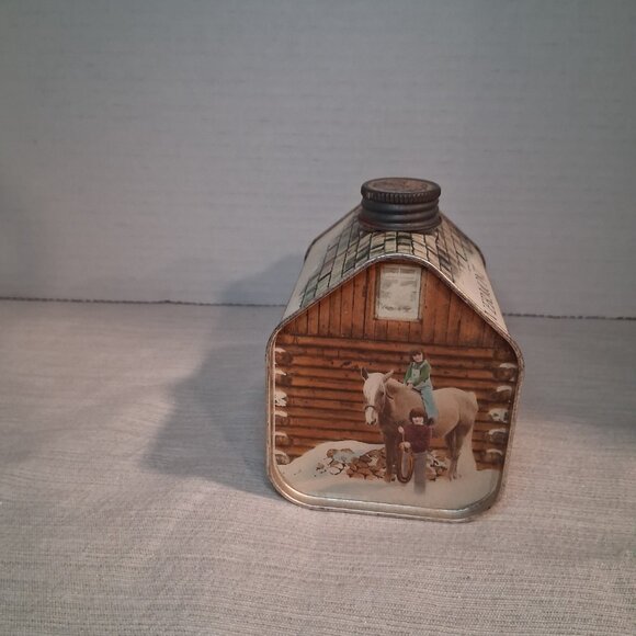 Vtg 1984 Vermont Maine Absolutely Pure Maple Syrup Tin Country Farm House Decor - Picture 2 of 6